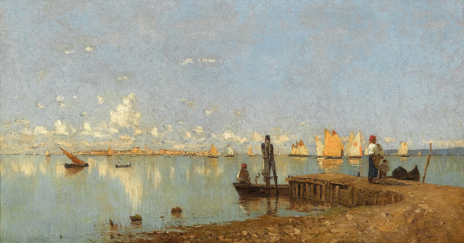 Laguna veneta con barche